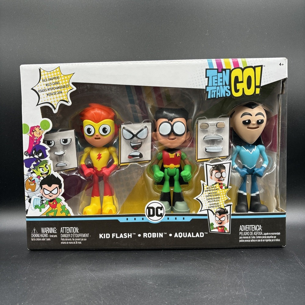 Teen Titans Go! Face-swappers Kid Flash Robin Aqualad Multiple Expressions NEW